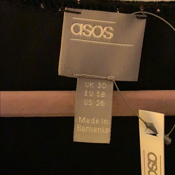 ASOS glitter black velvet puff sleeve dress 🖤✨ - Picture 4 of 6